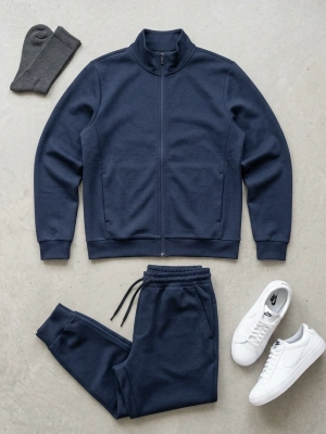 Original male sports outfit flat lay