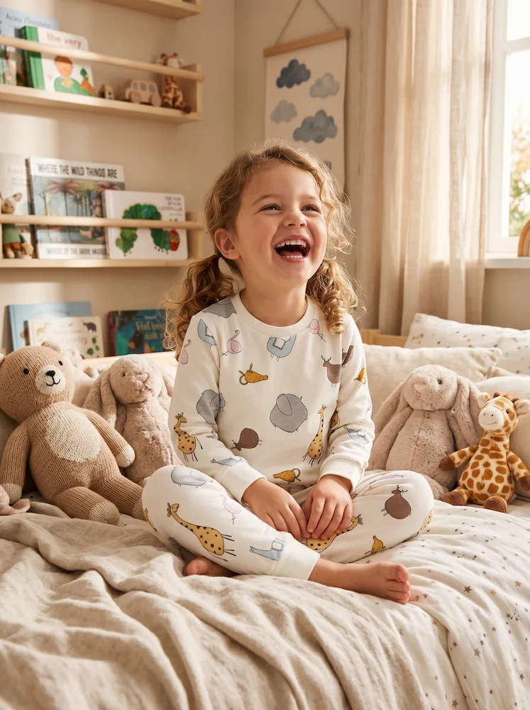 AI toddler model wearing kids apparel